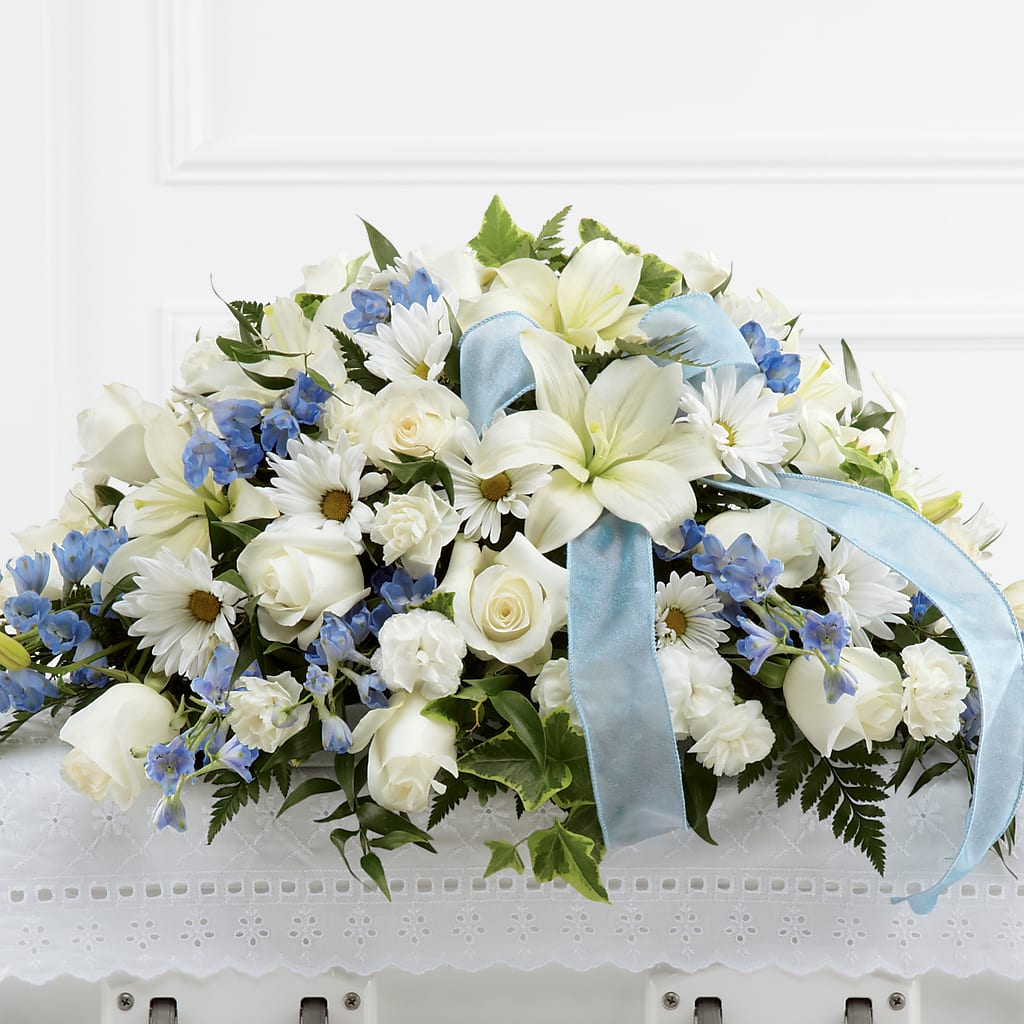 Tender Treasure Casket Spray – Cafe Flora, Albuquerque NM