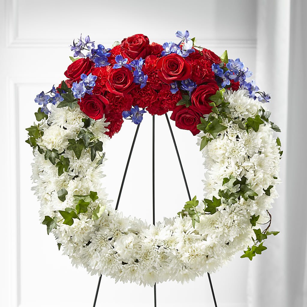 Patriotic Passion Wreath – Cafe Flora, Albuquerque NM