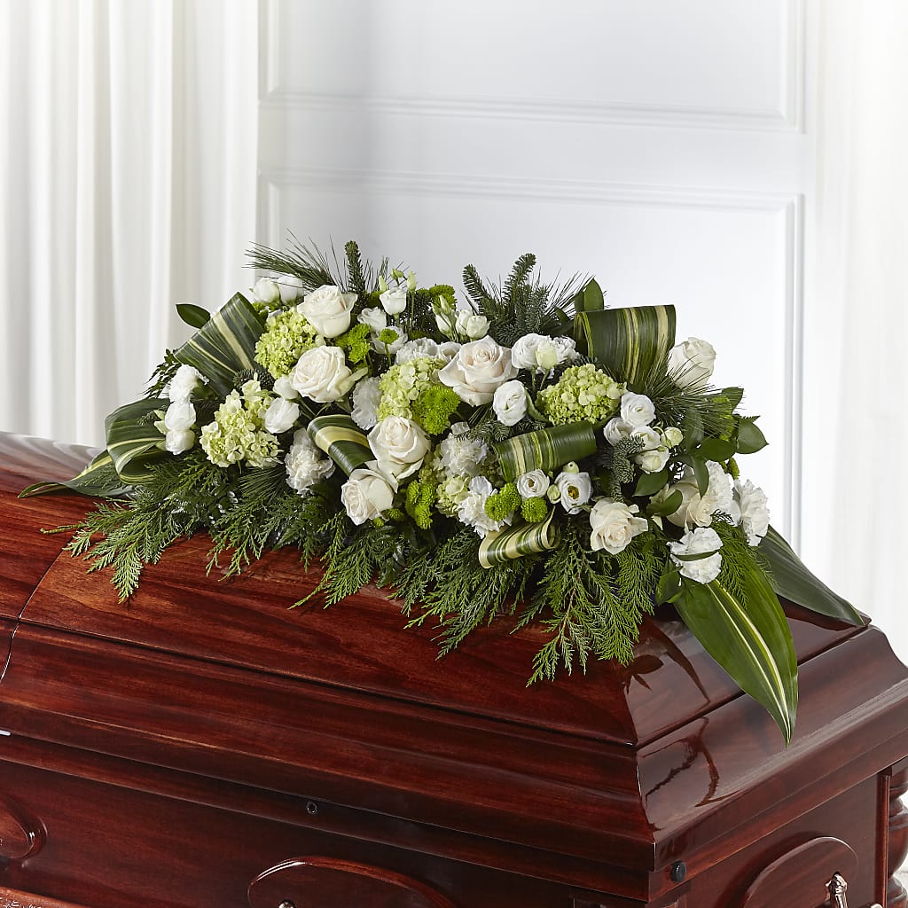 Hopeful Gesture Casket Spray – Cafe Flora, Albuquerque NM
