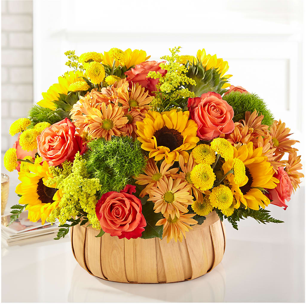 Harvest Sunflower Basket – Cafe Flora, Albuquerque NM