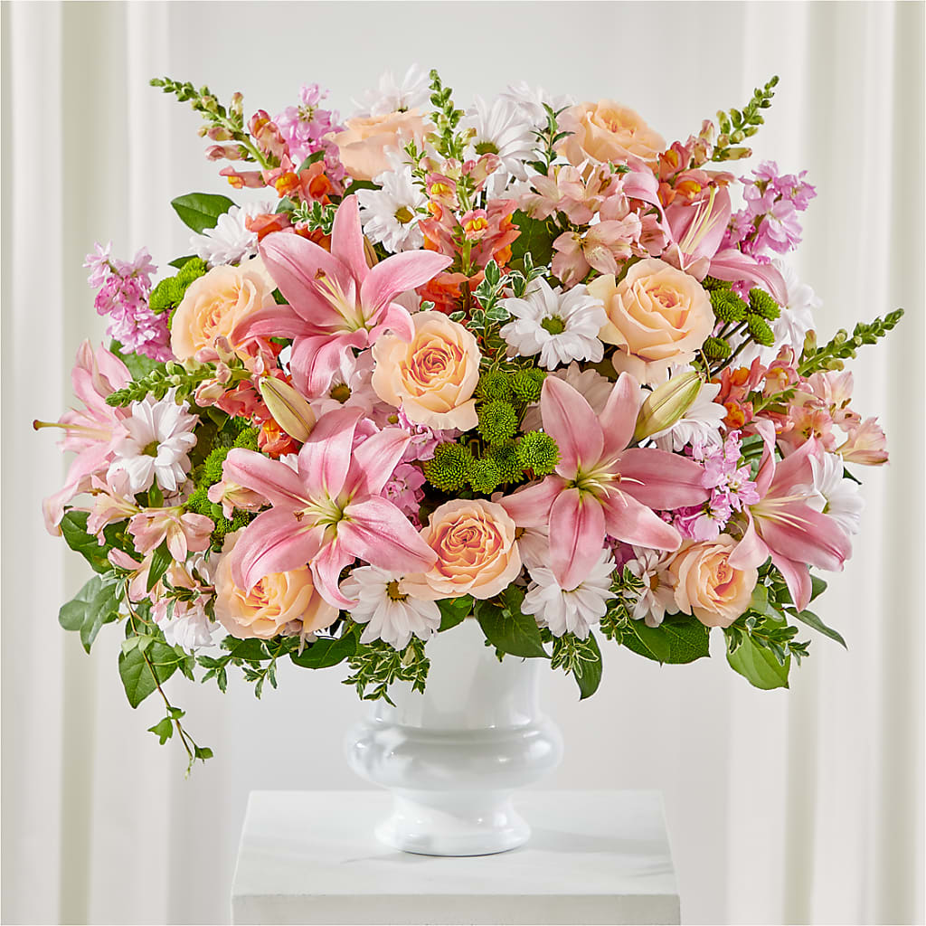Heartfelt Gesture Urn Arrangement – Cafe Flora, Albuquerque NM