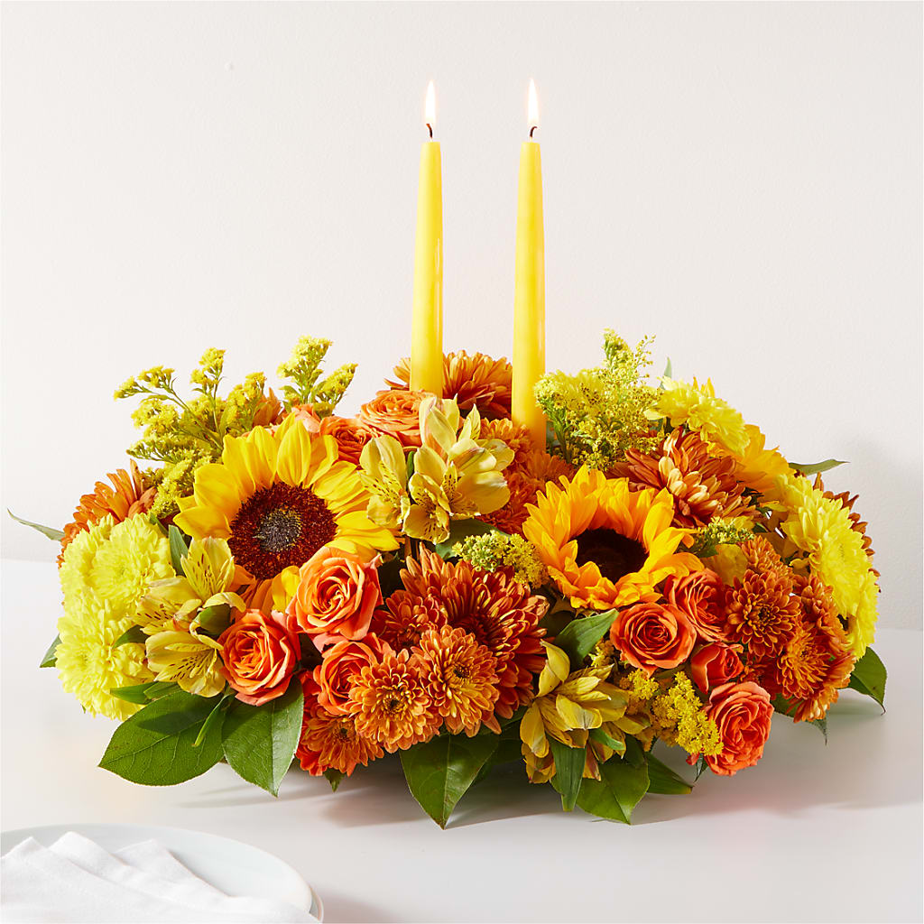 Autumn Harmony Centerpiece – Cafe Flora, Albuquerque NM
