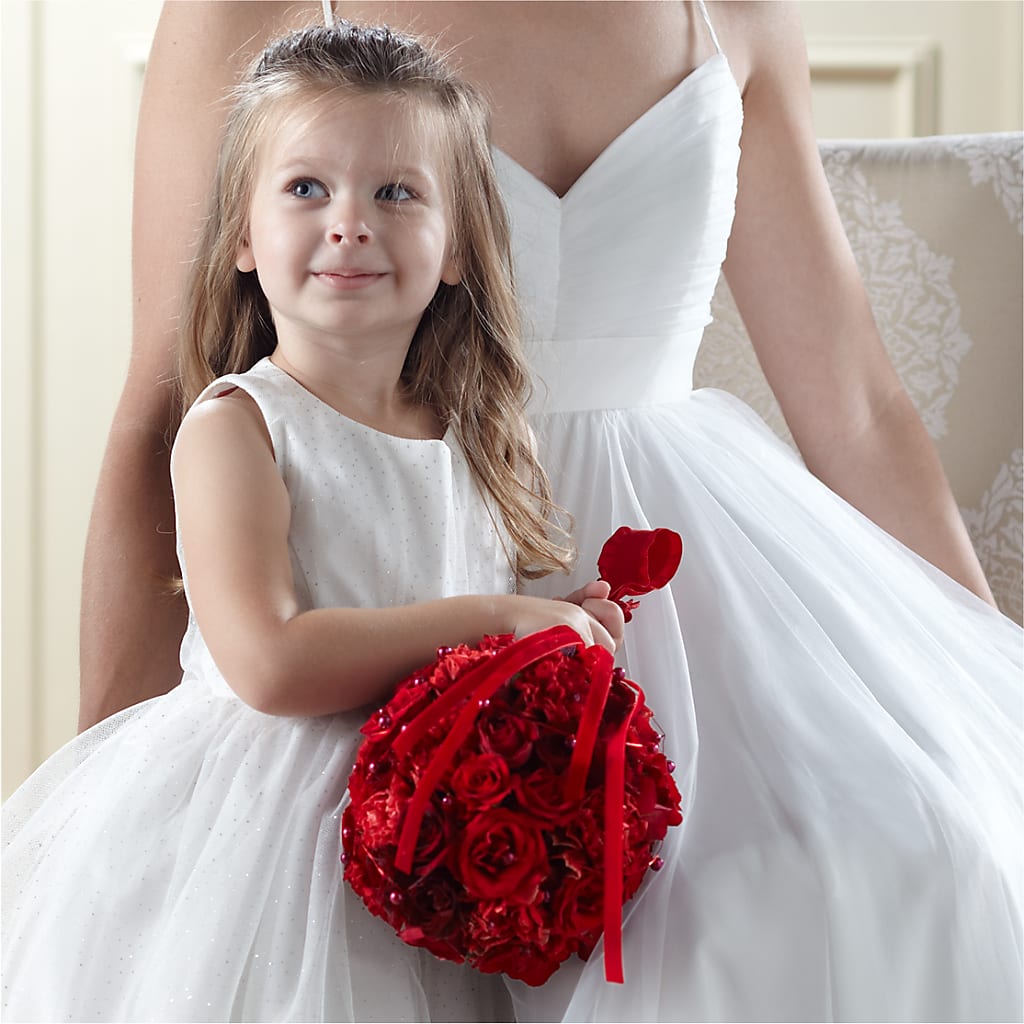 Pure at Heart Flower Girl Arrangement – Cafe Flora, Albuquerque NM