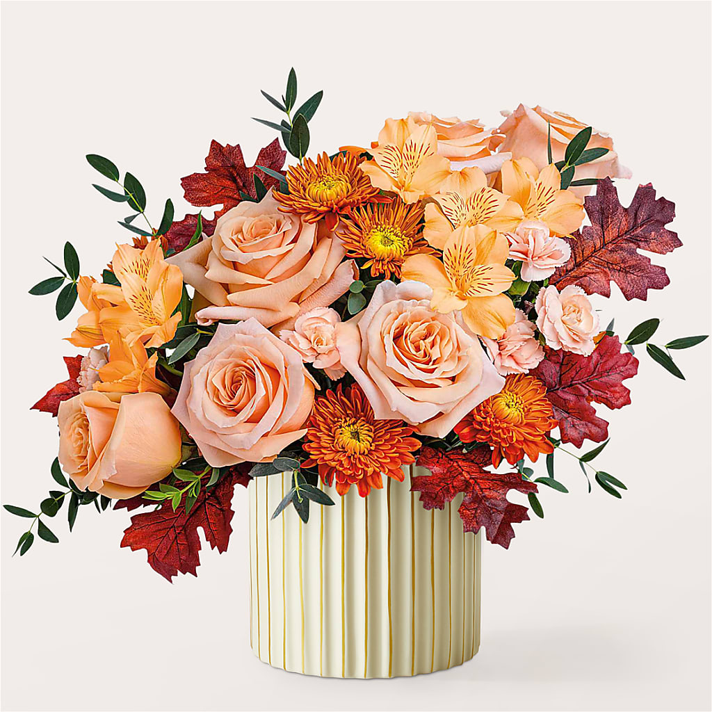 Spiced Latte Bouquet with Ivory Vase –  Cafe Flora, Albuquerque NM