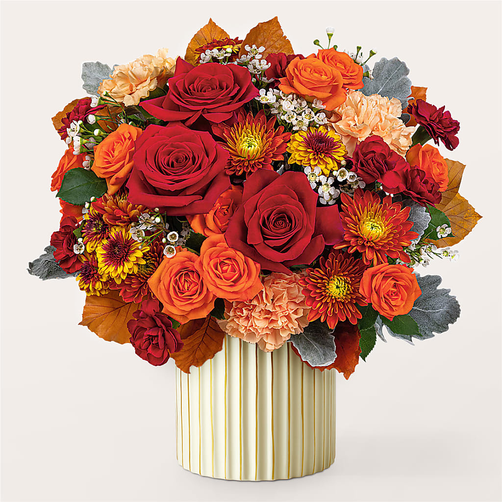 Merlot Bouquet with Ivory Vase –  Cafe Flora, Albuquerque NM