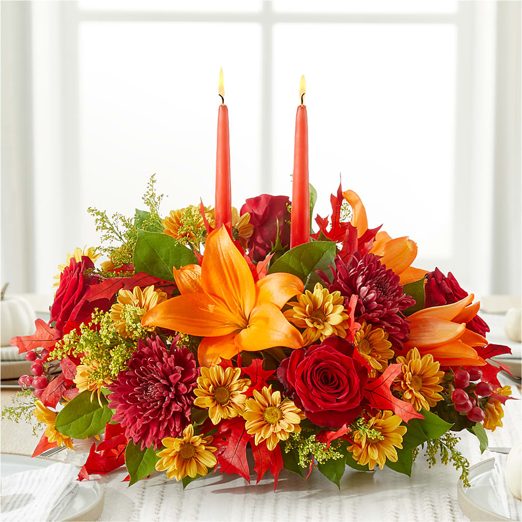 Autumn's Embrace Centerpiece –  Cafe Flora, Albuquerque NM