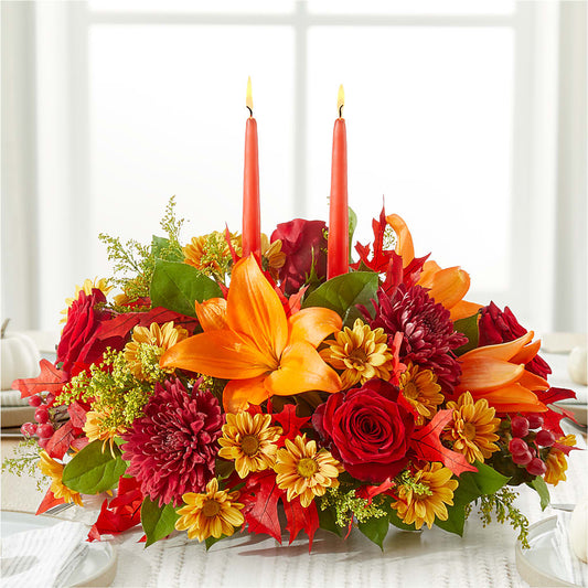 Autumn's Embrace Centerpiece – CAFE FLORA, Albuquerque NM